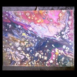 Acrylic pour painting 11x14